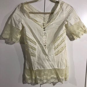 Pastel yellow and lace